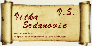 Vitka Srdanović vizit kartica